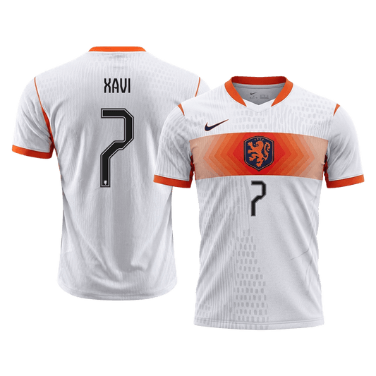 XAVI #7 Mens Netherlands World Cup Away Jersey 2026 - Player Version (Slim Fit)