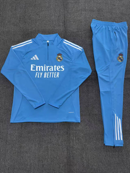 Kids Real Madrid Training Tracksuits 25/26 Football Kit Soccer Jersey