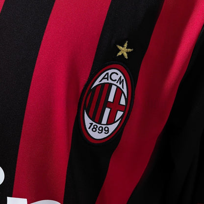 AC Milan Jersey 2013 2014 Retro Home Football Kit Long Sleeves