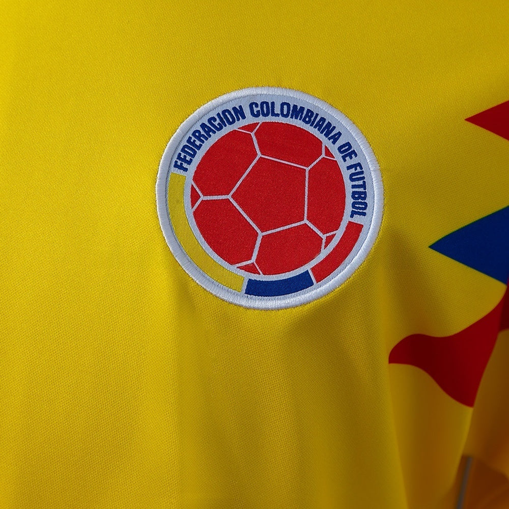 Colombia Originals Home Jersey 1990 Retro Long Sleeves Football Kit Soccer Shirt
