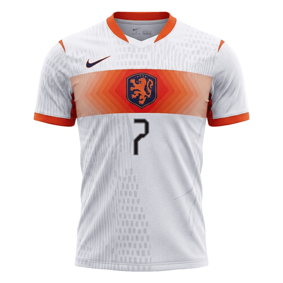 XAVI #7 Mens Netherlands World Cup Away Jersey 2026 - Player Version (Slim Fit)