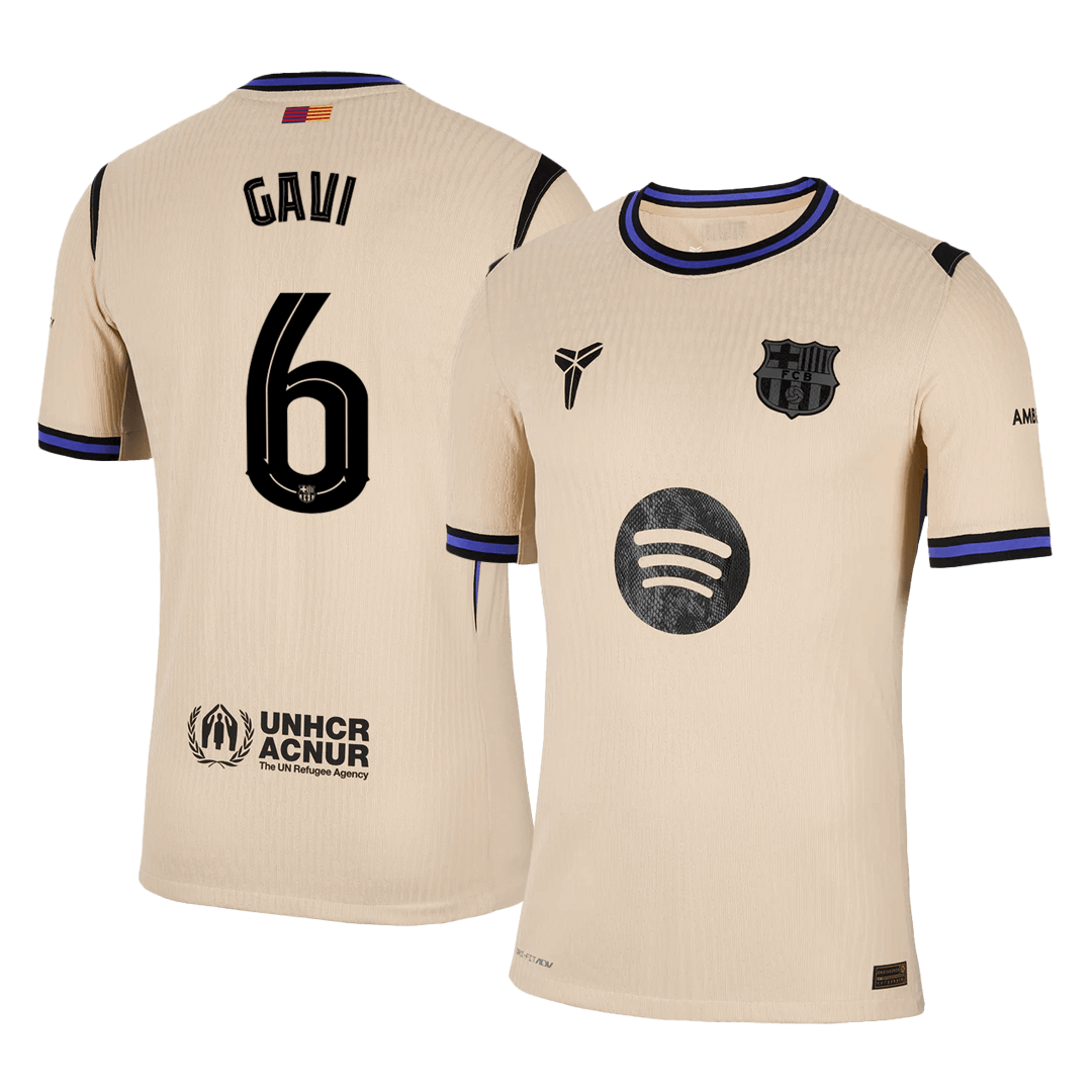 GAVI #6 Mens Barcelona Away Jersey 2025/26 UCL - Player Version (Slim Fit)