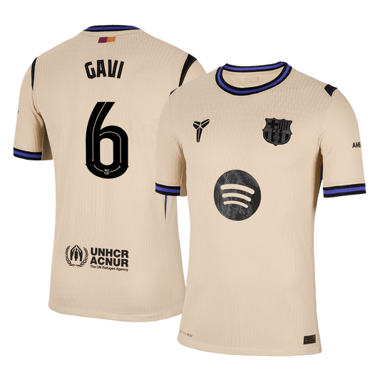 GAVI #6 Mens Barcelona Away Jersey 2025/26 UCL - Player Version (Slim Fit)
