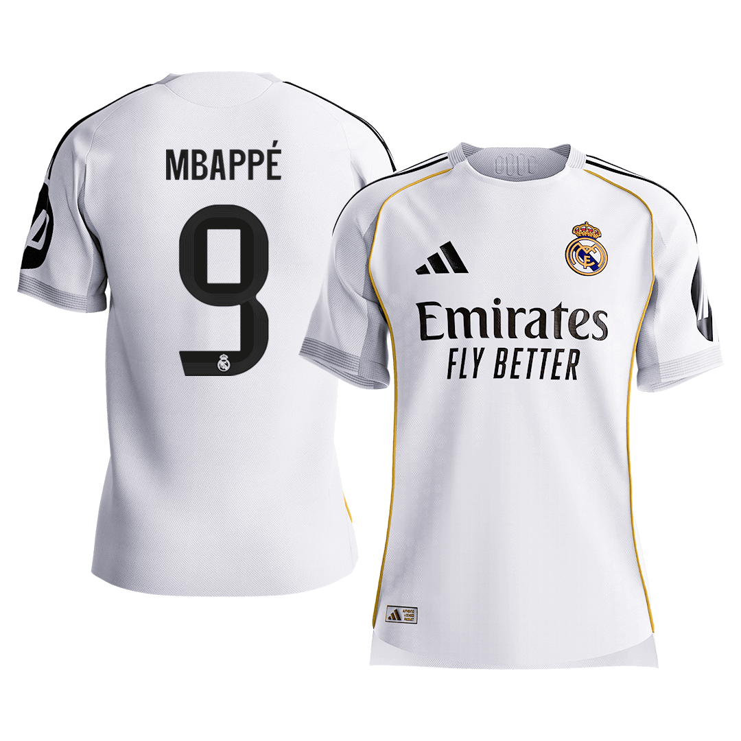 MBAPPÉ #9 Mens Real Madrid Home Jersey 2025/26 - Player Version (Slim Fit) [PREMIUM]