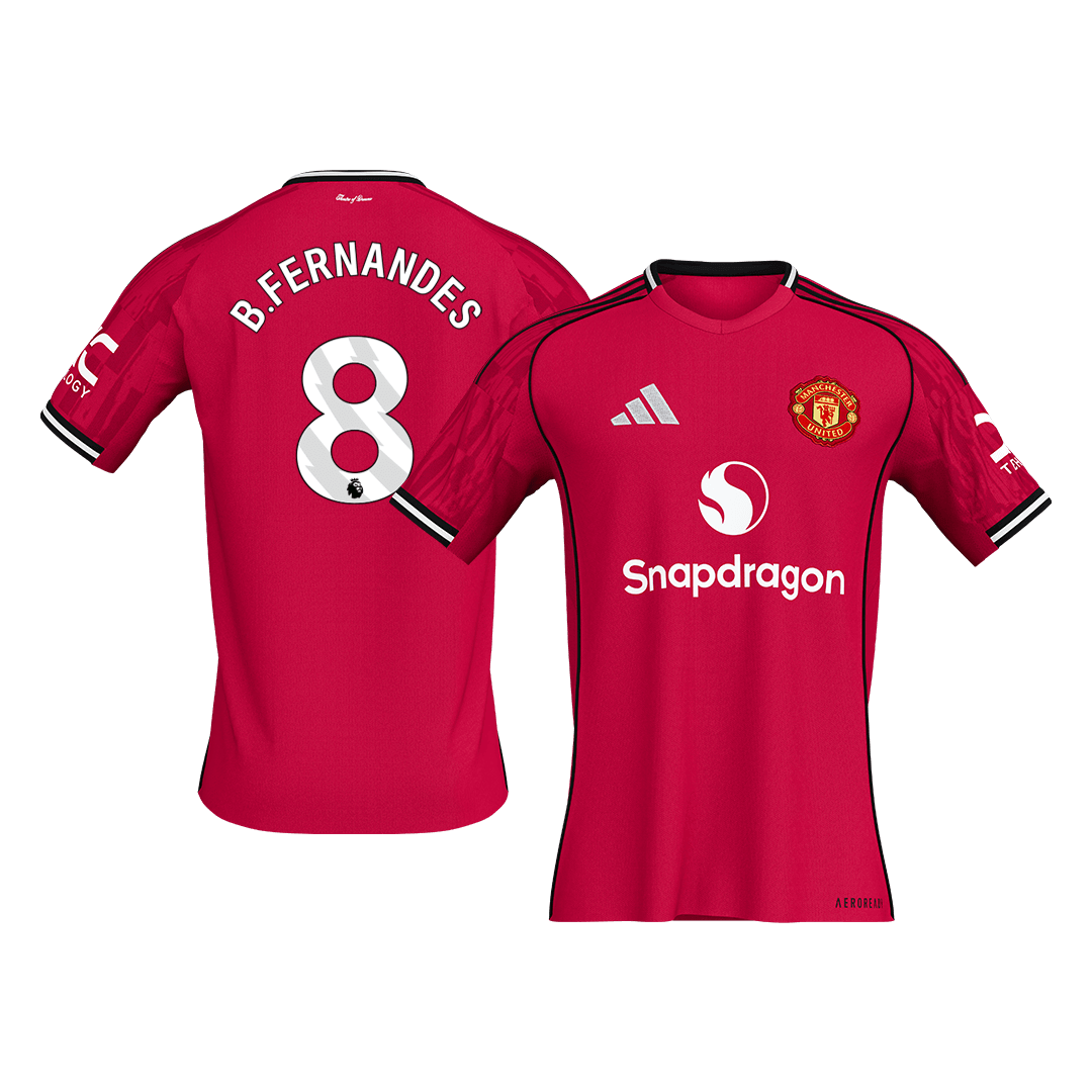 B.FERNANDES #8 Mens Manchester United Home Jersey 2025/26 [PREMIUM]