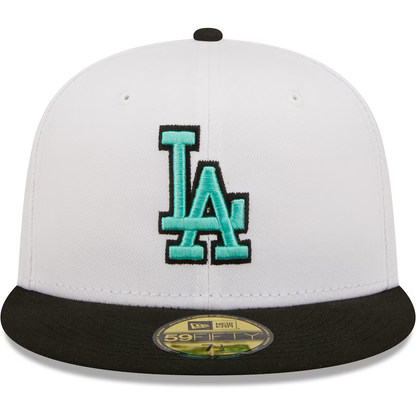 New Era Los Angeles Dodgers 2-Tone Color Pack 59FIFTY Fitted Hat-White/Black