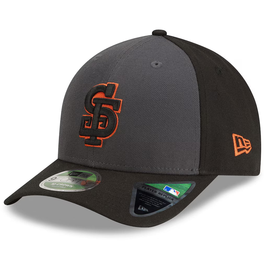 San Francisco Giants New Era Player Replica Alternate 9FORTY M-Crown Adjustable Hat - Gray/Black