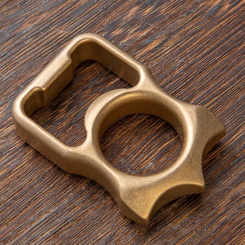 Brass Bottle Opener Knuckles – H-59 Compact Ring with Stonewash 12mm EDC