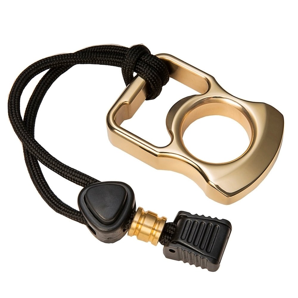 Brass Bottle Opener Knuckles – Ring with Single Finger Duster Self Defense with Tactical