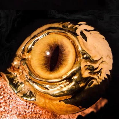 Brass Fidget Toy – Cthulhu Eye Snail Figurine with /Copper Desk Sculpture