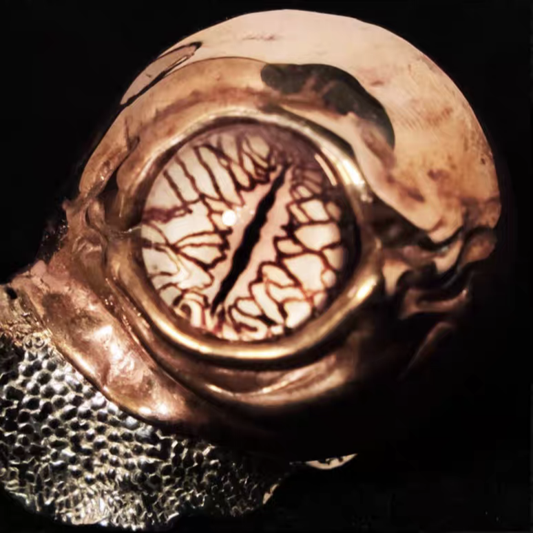 Brass Fidget Toy – Cthulhu Eye Snail Figurine with /Copper Desk Sculpture