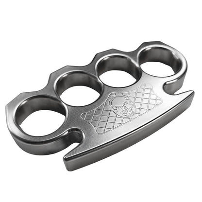 Brass Four Finger Knuckles – Duster with Punisher Skull 15mm Ultra Thick CNC EDC