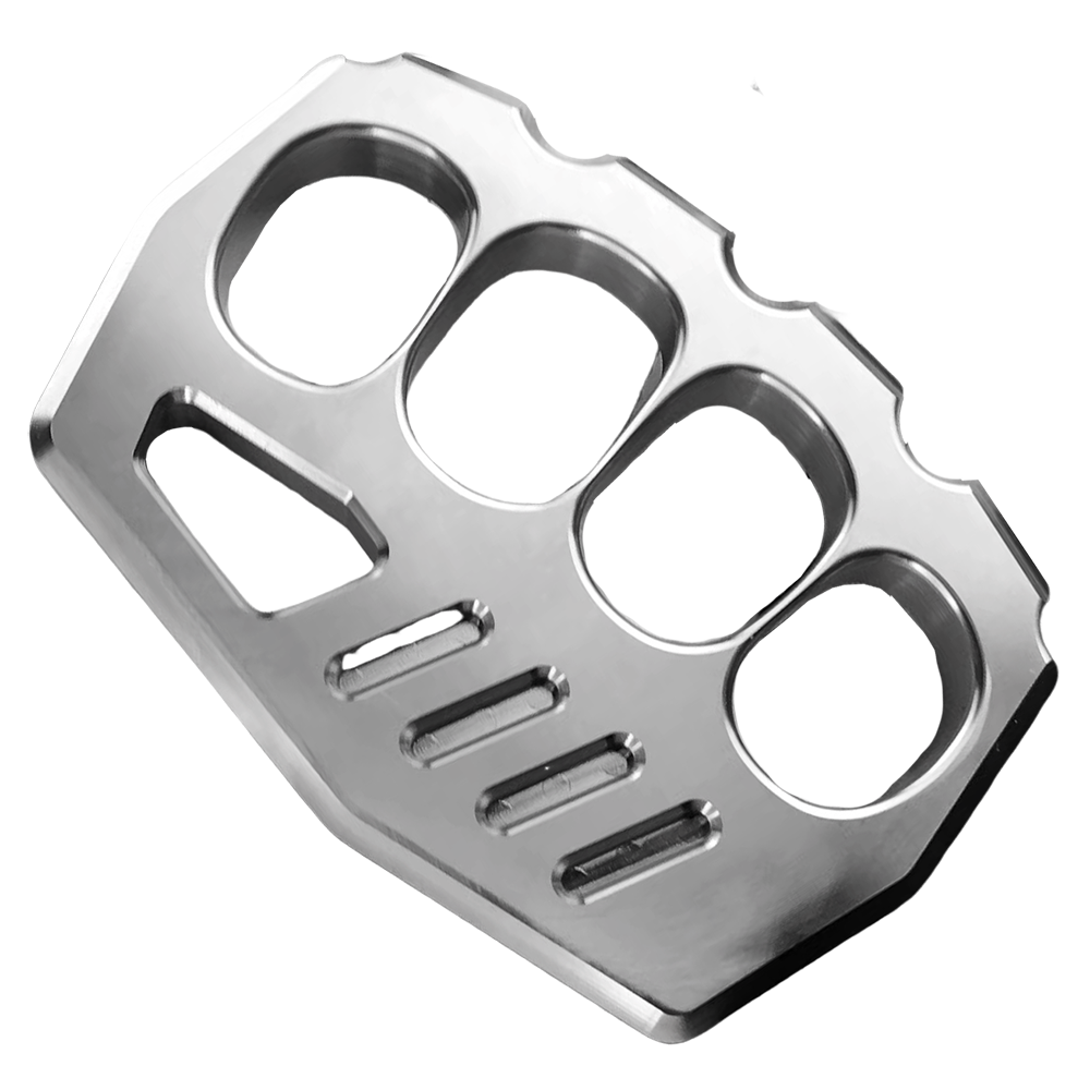 Brass Four Finger Knuckles – Dusters with Peace Maker 16mm Ultra Thick 520g CNC EDC