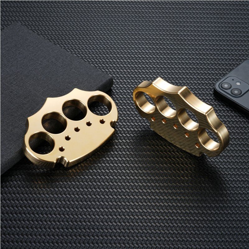 Brass Four Finger Knuckles – H59 with Anti-Slip Pattern Heavy Duty EDC