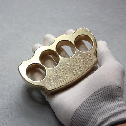 Brass Four Finger Knuckles – H59 with Duster Self Defense with Anti-Slip Tactical 640g