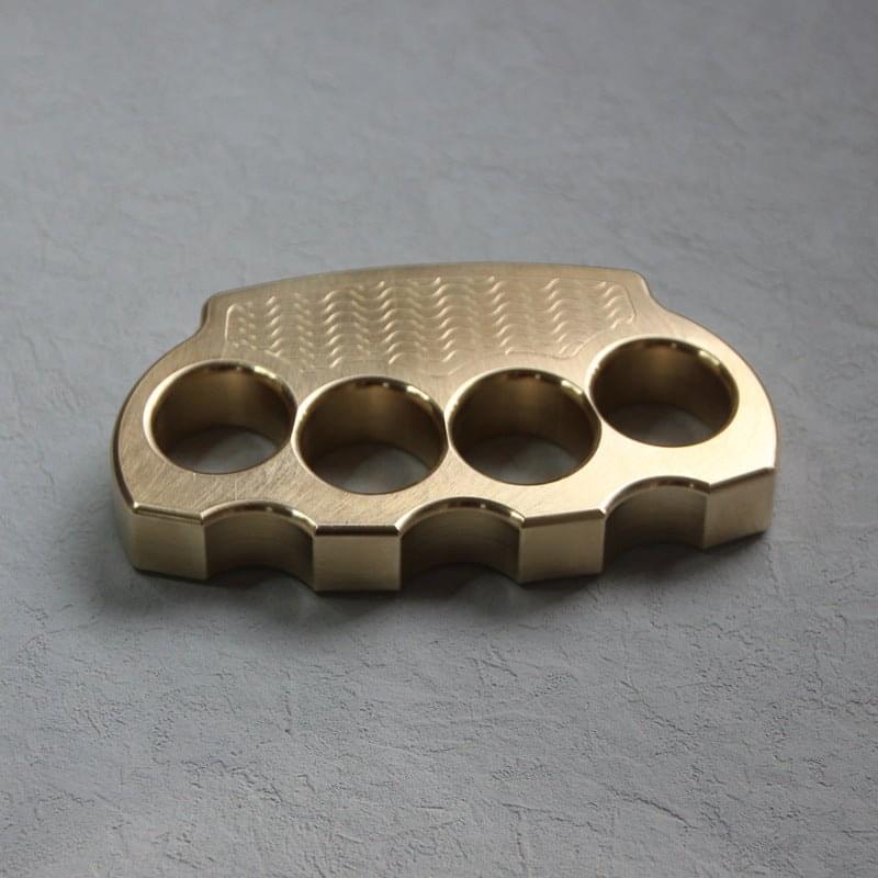 Brass Four Finger Knuckles – H59 with Duster Self Defense with Anti-Slip Tactical 640g