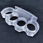 Brass Four Finger Knuckles – PVC Plastic Ultra-Thick 14mm with Clear Non-Metal 55g