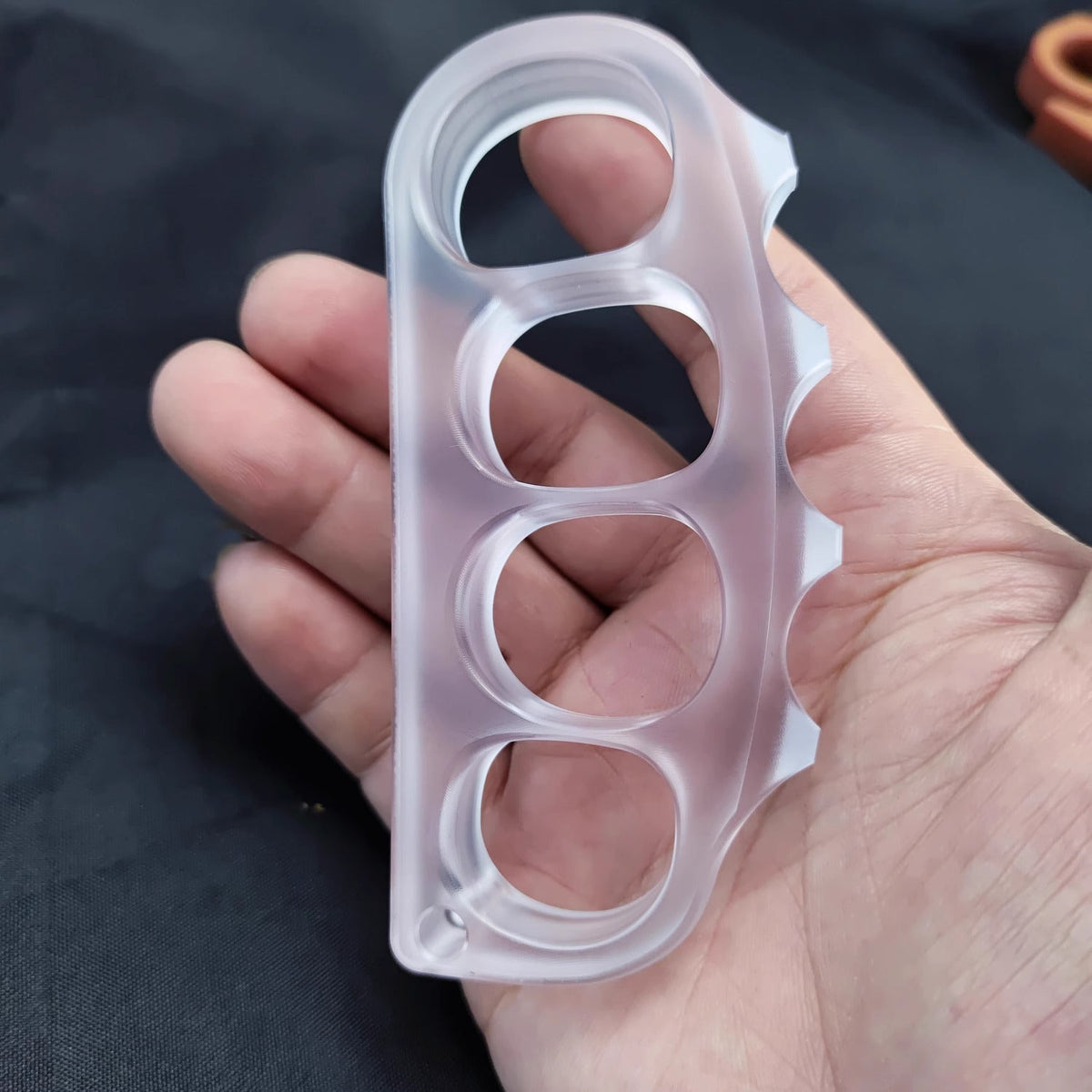 Brass Knuckles – Plastic with Pea Pod Duster Self Defense with Non-Metal Tactical 30g