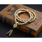 Brass Necklace – 108 Buddha Beads Mala with Multi-Function Self Defense Blessed