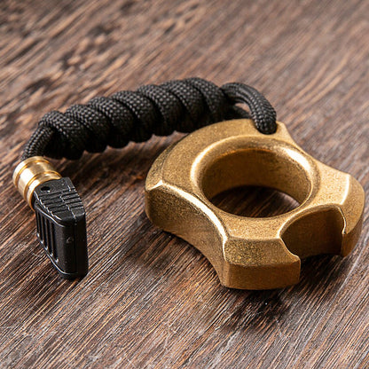 Brass Ring – H59 Single Finger with 15mm Thick Stonewash Wasteland Style Bottle Opener