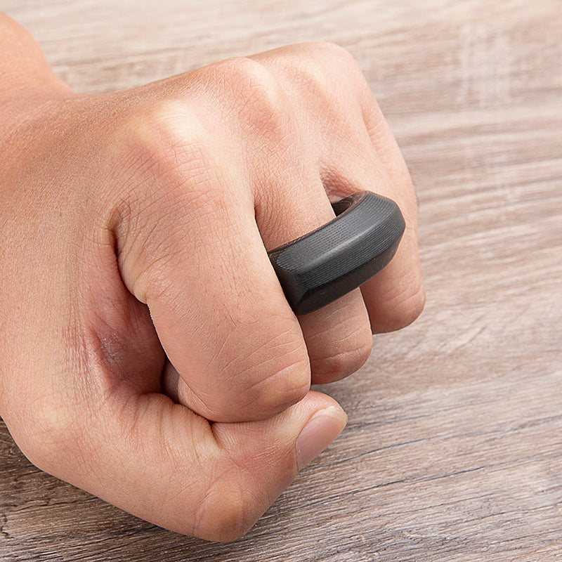 Brass Single Finger Knuckles – G10 Fiber Glass Ring with 15mm Ultra Thick Lightweight EDC