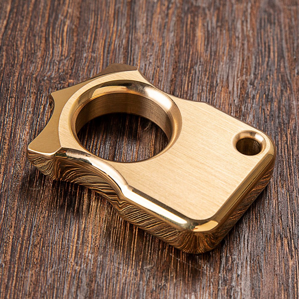 Brass Spiked Knuckles – H-59 Self Defense Ring 12mm Ultra-Thick EDC