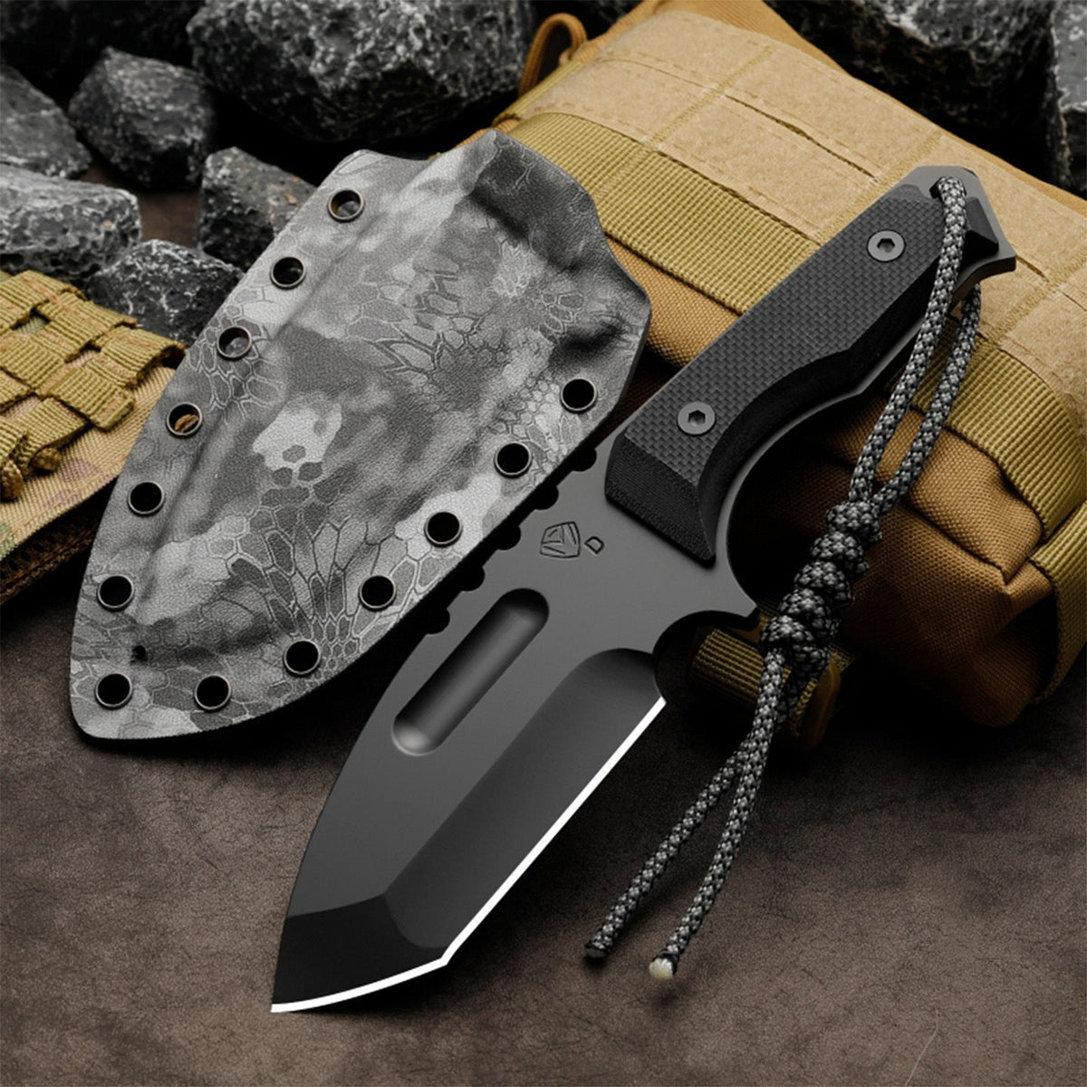 Bushcraft Knife – Savage Angel CPM-3V Full Tang with G10 Handle & Kydex Sheath