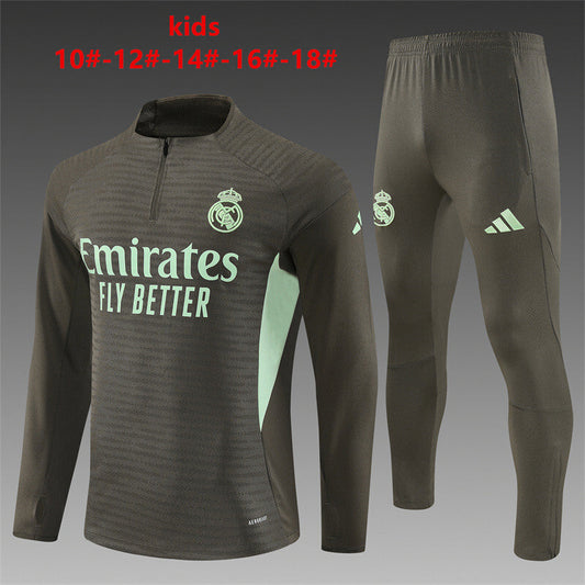 Kids Real Madrid Training Tracksuits 25/26 Football Kit Soccer Jersey