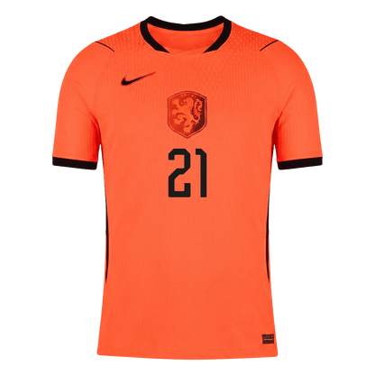 F.DE JONG #21 Mens Netherlands World Cup Home Jersey 2026 - Player Version (Slim Fit)