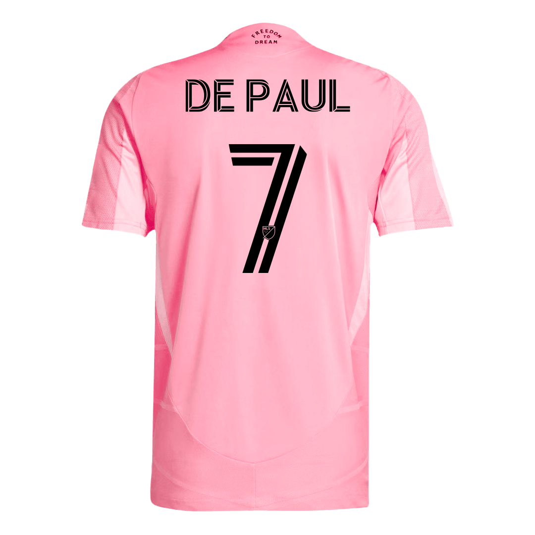 DE PAUL #7 Mens Inter Miami CF Home Jersey 2025 - Player Version (Slim Fit)