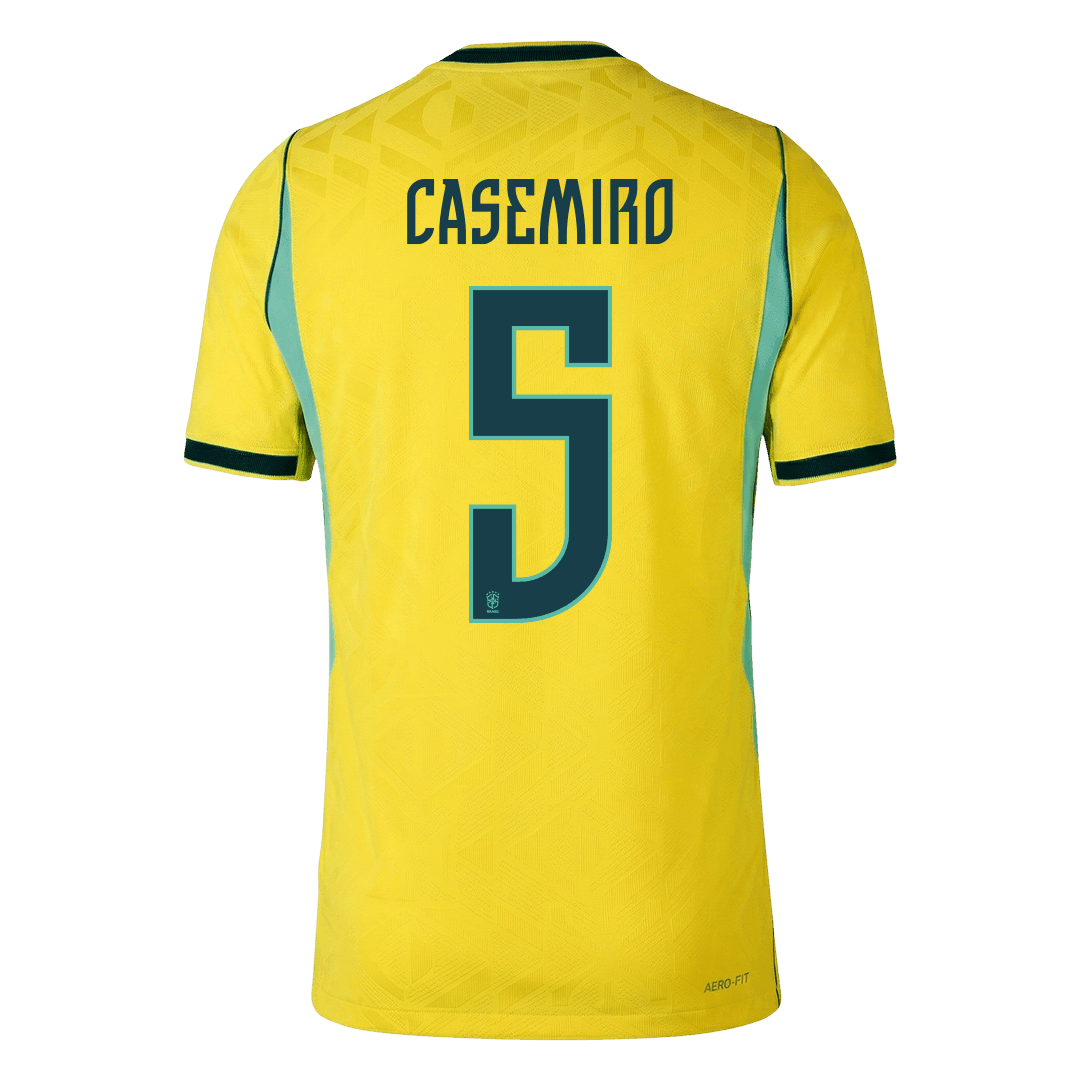 CASEMIRO #5 Mens Brazil World Cup Home Jersey 2026 - Player Version (Slim Fit)