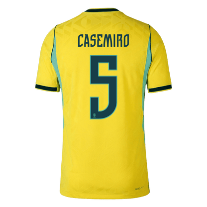 CASEMIRO #5 Mens Brazil World Cup Home Jersey 2026 - Player Version (Slim Fit)