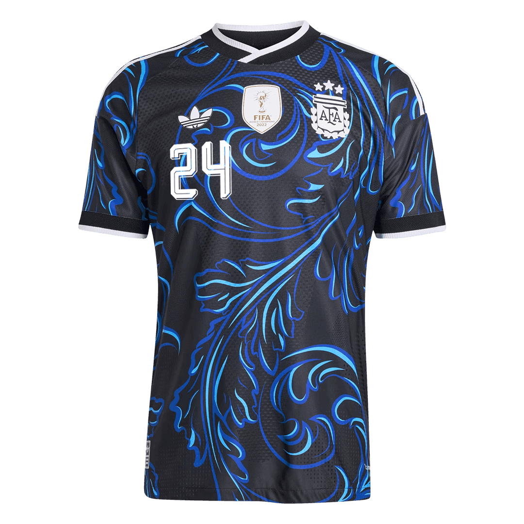 E. FERNÁNDEZ #24 Mens Argentina World Cup Away Jersey 2026 - Player Version (Slim Fit)
