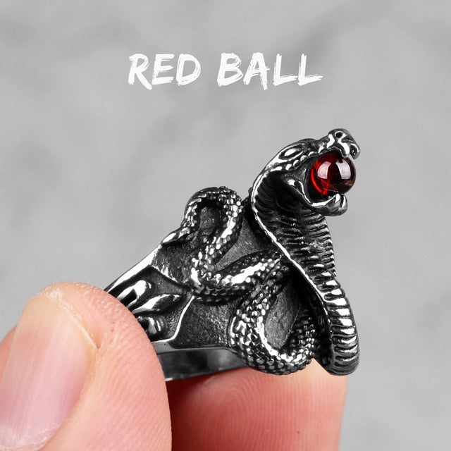 Cobra Snake Ring – Punk Rock Hip Hop Biker Gothic Statement for Alternative Styling
