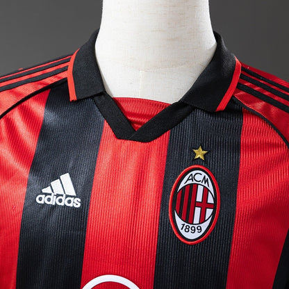 AC Milan Jersey 1998-99 Home Retro Football Kit