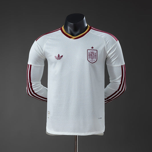 Player Version Spain Away Jersey 2026 World Cup Long Sleeves Football Kit Soccer Jersey