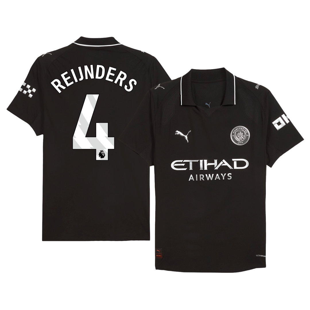 REIJNDERS #4 Mens Manchester City Away Jersey 2025/26 - Player Version (Slim Fit)
