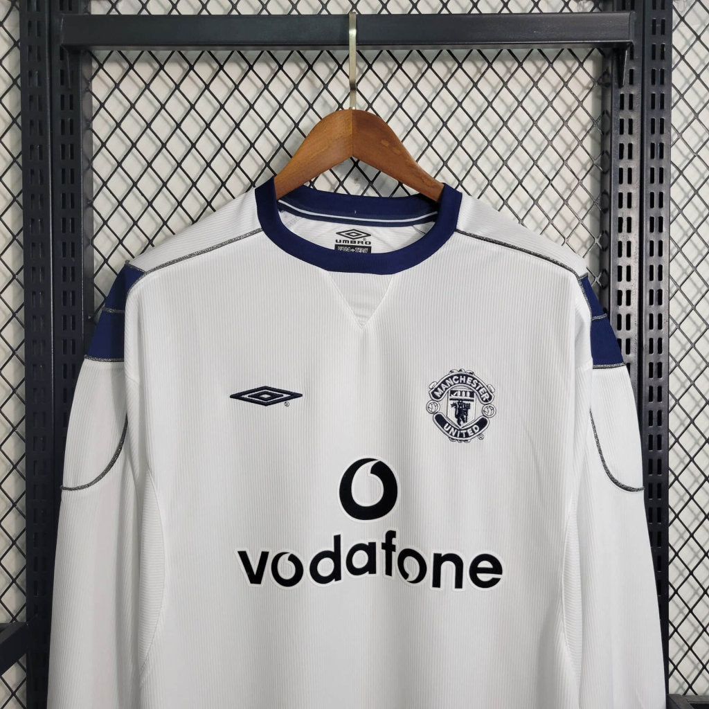 Manchester United Jersey Away Kit 99/00 Retro Long Sleeves Football Team Soccer Shirt