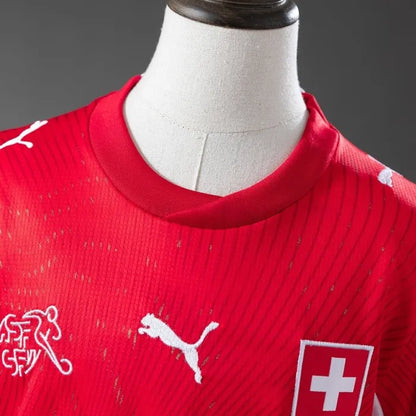 Kids Switzerland Home Jersey 2026 World Cup Football Kit Soccer Shirt