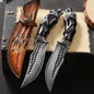 Damascus Fixed Blade Knife – Nightbane Howler Steel Hunting with 67-Layer VG-10 Core