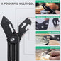 Damascus Folding Knife – Dual-Action Blade with 9-in-1 EDC Keychain Tool