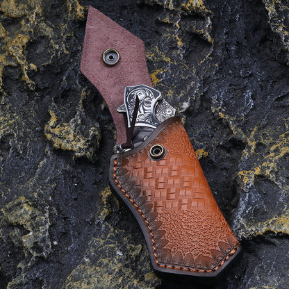 Damascus Folding Knife – Sky Blade with 107-Layer VG10 Steel with Ebony Handle