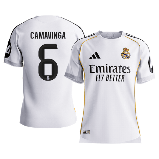 CAMAVINGA #6 Mens Real Madrid Home Jersey 2025/26 - Player Version (Slim Fit) [PREMIUM]