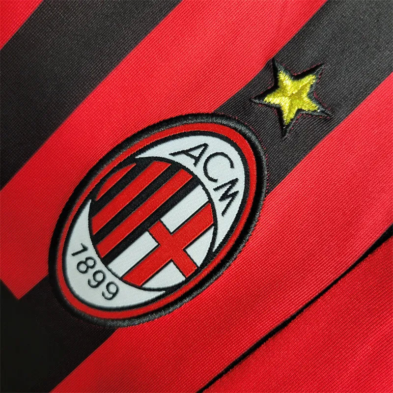 AC Milan Jersey Home kit 07/08 Long Sleeves  retro Football kit
