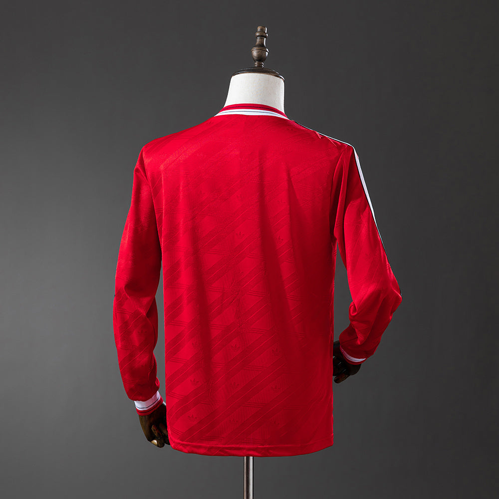 Manchester United Jersey 1986-88 Home Retro Kit Long Sleeves