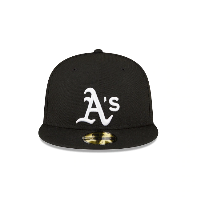 NEW ERA OAKLAND ATHLETICS 1989 WORLD SERIES SIDE PATCH 59FIFTY FITTED-BLACK/WHITE