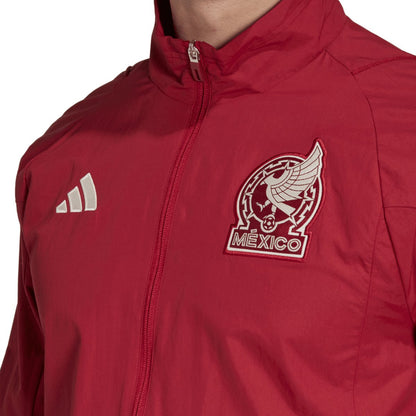 Adidas Men's Mexico Tiro 23 Presentation Jacket-Burgundy