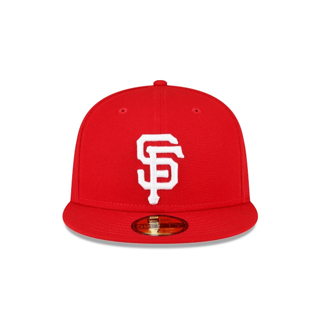 NEW ERA SAN FRANCISCO GIANTS 2010 WORLD SERIES SIDE PATCH 59FIFTY FITTED- SCARLET