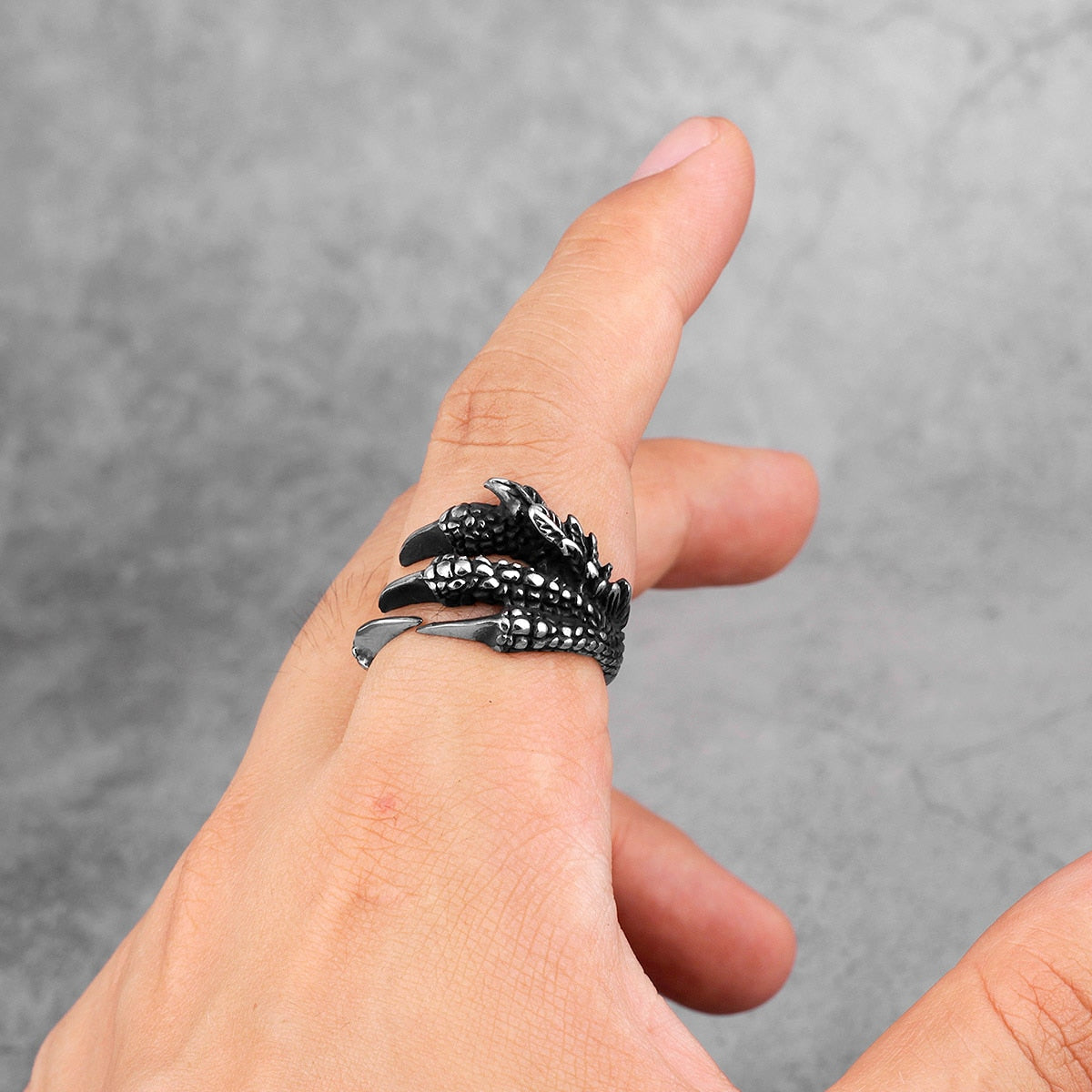 Dragon Claw Ring – Gothic Fantasy Punk Hip Hop Biker Statement