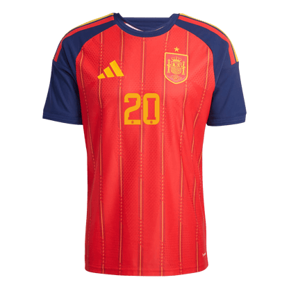 PEDRI #20 Mens Spain World Cup Home Jersey 2026 - Player Version (Slim Fit)